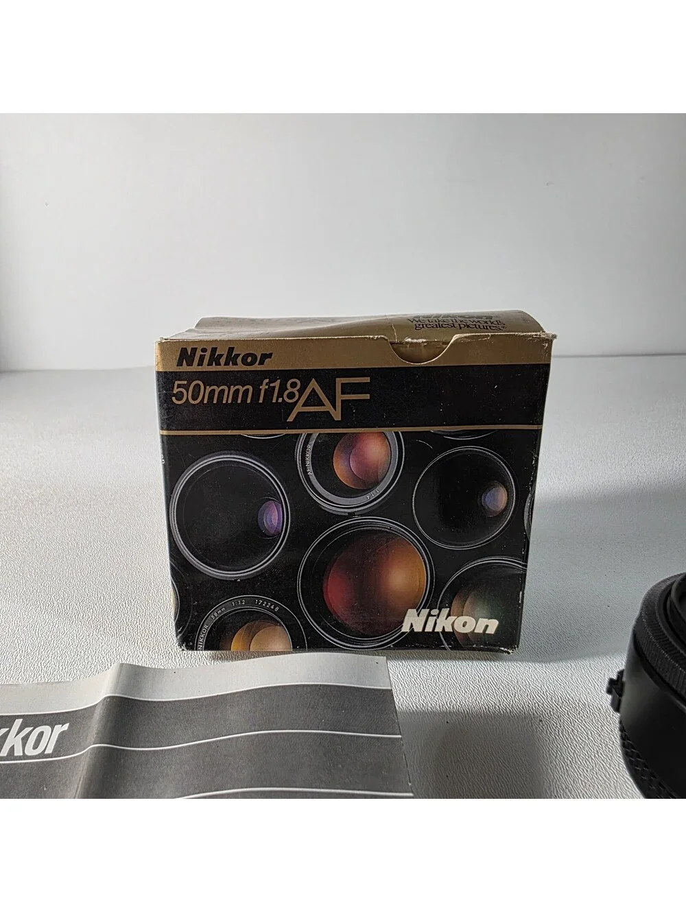 Nikon Nikkor AF 50mm f1.8 SLR DSLR Camera Lens W/Box & Manual
